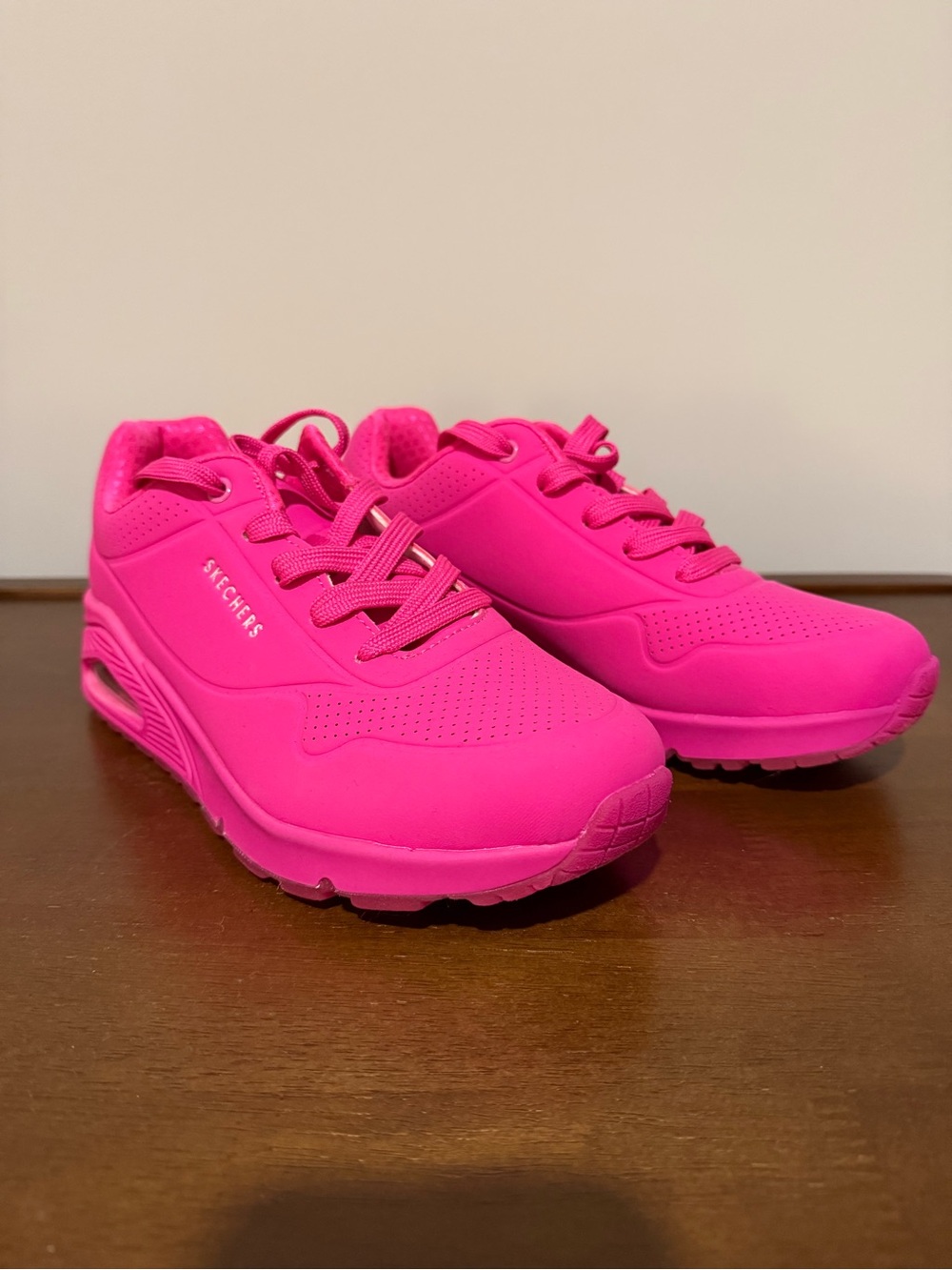 Hot Pink Skechers Uno